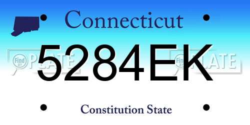 5284EK Connecticut License Plate