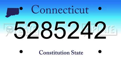 5285242 Connecticut License Plate