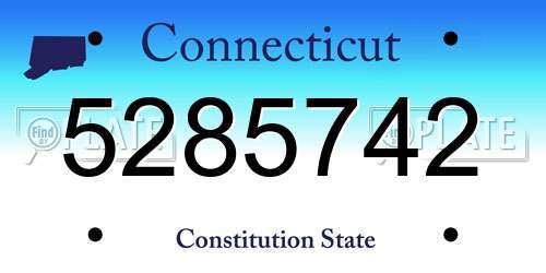 5285742 Connecticut License Plate