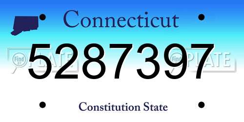 5287397 Connecticut License Plate