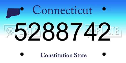 5288742 Connecticut License Plate