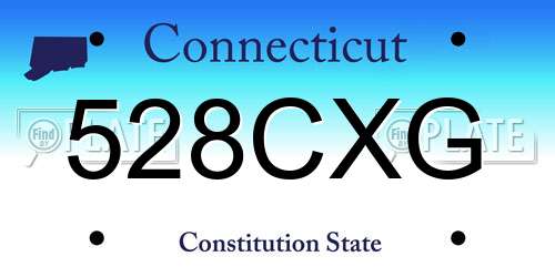 528CXG Connecticut License Plate