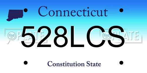 528LCS Connecticut License Plate