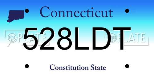 528LDT Connecticut License Plate