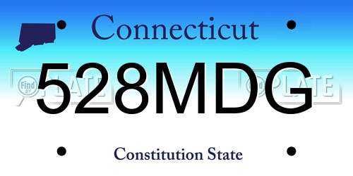 528MDG Connecticut License Plate