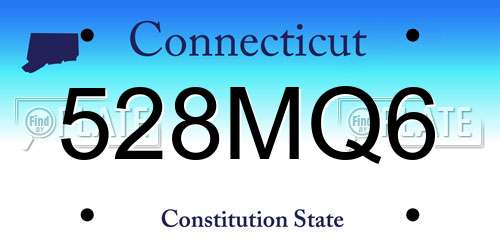 528MQ6 Connecticut License Plate