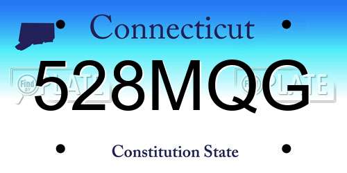 528MQG Connecticut License Plate