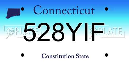 528YIF Connecticut License Plate