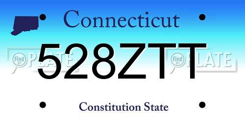 528ZTT Connecticut License Plate