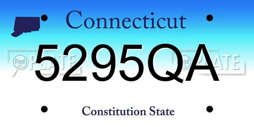 5295QA Connecticut License Plate
