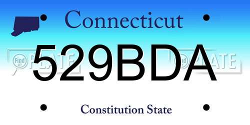 529BDA Connecticut License Plate