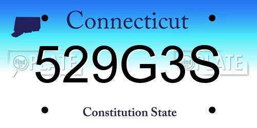 529G3S Connecticut License Plate