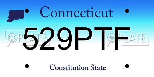 529PTF Connecticut License Plate