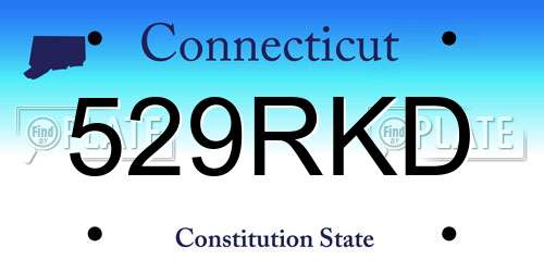 529RKD Connecticut License Plate