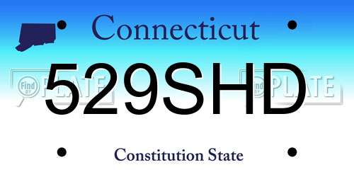 529SHD Connecticut License Plate