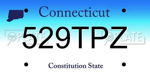 529TPZ Connecticut License Plate