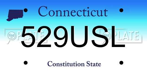 529USL Connecticut License Plate