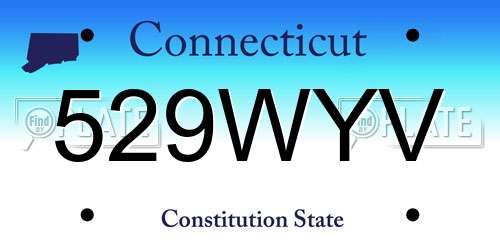 529WYV Connecticut License Plate