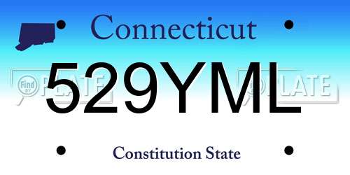 529YML Connecticut License Plate