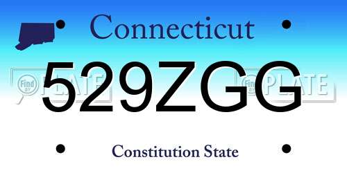 529ZGG Connecticut License Plate