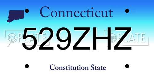 529ZHZ Connecticut License Plate