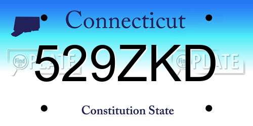 529ZKD Connecticut License Plate
