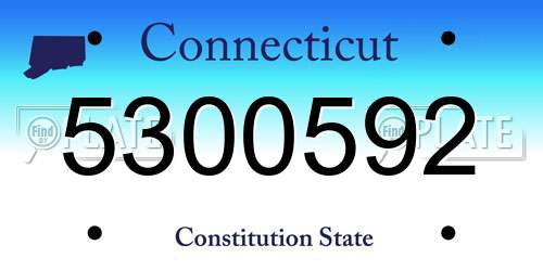 5300592 Connecticut License Plate