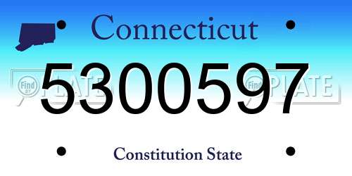 5300597 Connecticut License Plate