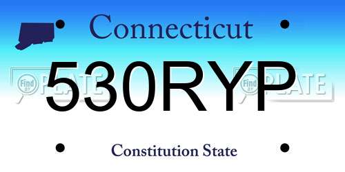 530RYP Connecticut License Plate