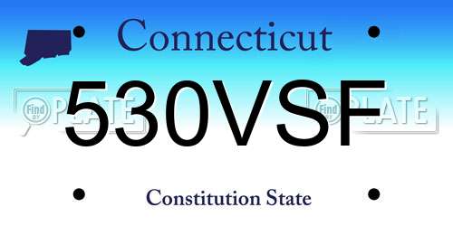 530VSF Connecticut License Plate