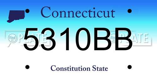 5310BB Connecticut License Plate