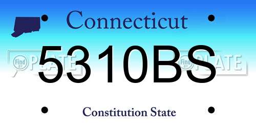 5310BS Connecticut License Plate