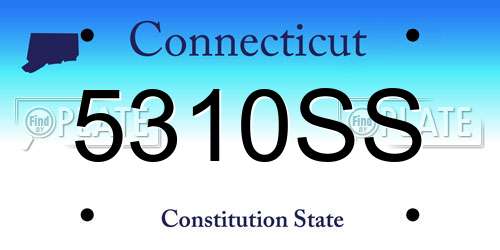 5310SS Connecticut License Plate