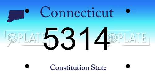 5314 Connecticut License Plate