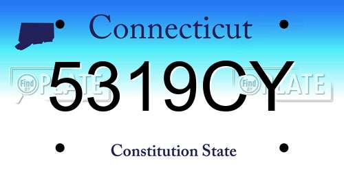 5319CY Connecticut License Plate