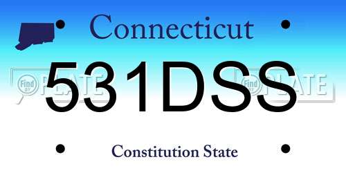 531DSS Connecticut License Plate
