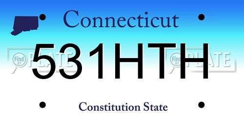 531HTH Connecticut License Plate