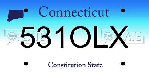 531OLX Connecticut License Plate