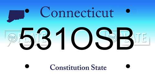 531OSB Connecticut License Plate