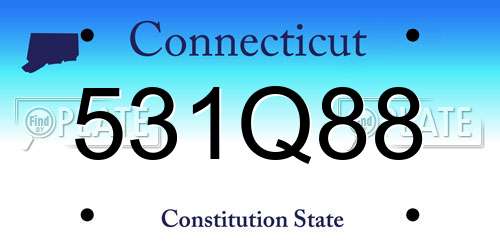 531Q88 Connecticut License Plate