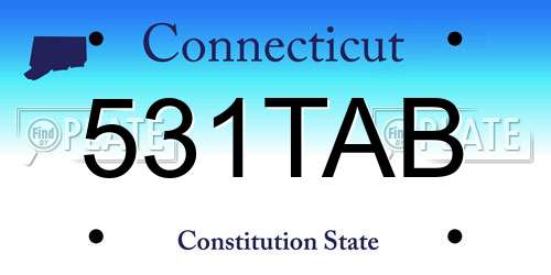531TAB Connecticut License Plate