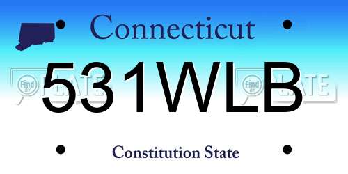 531WLB Connecticut License Plate