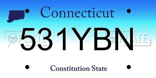 531YBN Connecticut License Plate