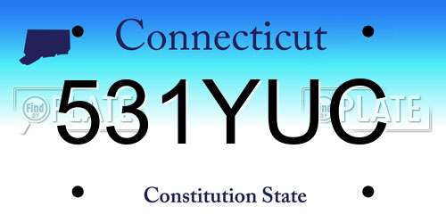 531YUC Connecticut License Plate