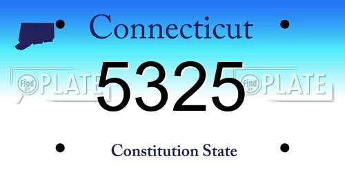 5325 Connecticut License Plate