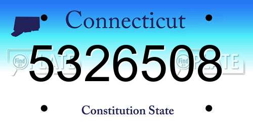 5326508 Connecticut License Plate