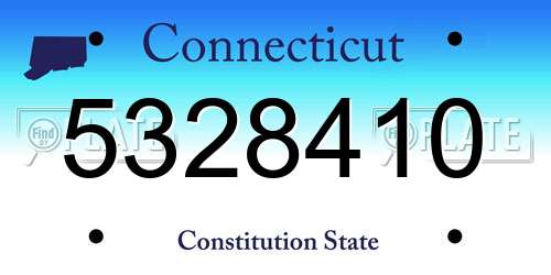 5328410 Connecticut License Plate