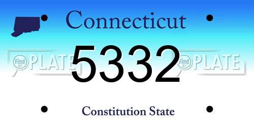 5332 Connecticut License Plate