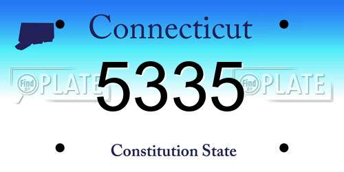 5335 Connecticut License Plate