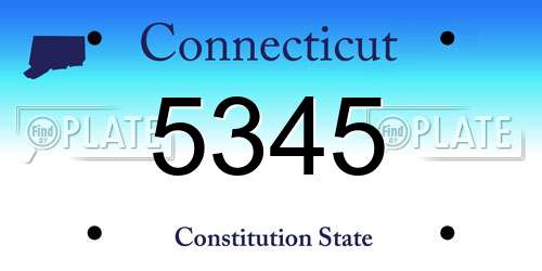 5345 Connecticut License Plate
